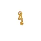 Petite Charm Dangle Reverse Belly Ring Shiny Stone Women Jewelry love gift