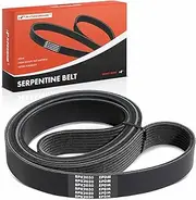 A-Premium Engine Serpentine Drive Belt Compatible with Ford, GMC, Chevrolet, Freightliner, Kenworth, Peterbilt Cars - F-250 F-350 Super Duty, E-150 Econoline, Excursion, C6500 Kodiak Topkick & More