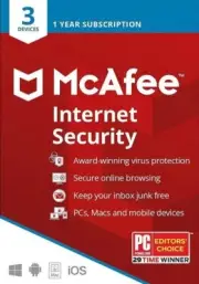McAfee Internet Security 2025 3 Devices 1 Year