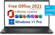 [DELL] 2024 Inspiron 15 Laptop, Free Microsoft Office 2021 with Lifetime License, 15.6" FHD 1920 x 1080, Intel 6-Core i3-1215U upto 4.4 GHz, 16GB DDR4 RAM, 512GB PCIe SSD, Windows 11 Pro, Black