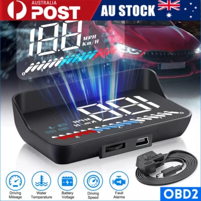 3.5" Car HUD Head Up Display Speedometer OBD2/GPS Smart Gauge Universal MPH KMH