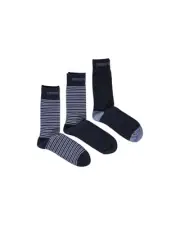 Emporio Armani Underwear Striped Crew Socks 3Pack Men Blue Underwear