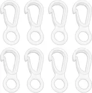 SING F LTD 50Pcs Flagpole Snap Hook Clips Flagpole Attachment Accessory 33mm Plastic Flag Pole Clips for Attaching Flags to Flagpoles, White