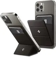 SPIGEN Smart Fold (MagFit) Magnetic Smart Fold Wallet Card Holder Designed for MagSafe with Kickstand Compatible with iPhone 16/15/14/13/12/Pro/mini - Grey
