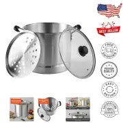 Stylish 16-Quart Steamer with Cool Touch Handles - Perfect for Lobster and More
