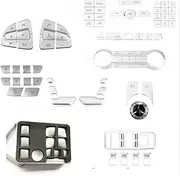 ATATNK Compatible for Mercedes Benz GLA CLA200 A180 A B Class Door Lift Window Button Cover Trim Interior Stickers Steering Wheel Central Control(17-19 CLA)