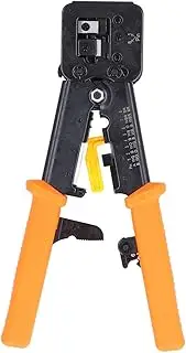 Pass Through Crimper Tool, Versatile Crimp Tool for CAT6 CAT5E, RJ11, RJ12, RJ45 Ethernet Wire Crimper Steel Electrical Electronic Tools, Cable Tester, Wire Stripper