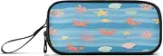 RPLIFE Cute Cartoon Crabs Pencil and Pen Pouch, Zipper Pencil Pouches, Multi Pocket Pencil Case