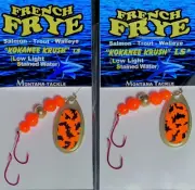 Kokanee Spinners (2): uv "ORANGE TIGER"