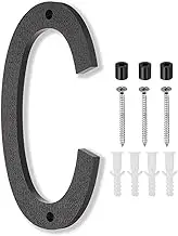 uxcell 10 Inch House Number, House Address Numbers Sign Large Floating Modern with Screws for Outside Door Wall Street, Black, C