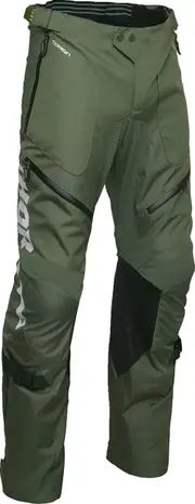 Thor Terrain Over The Boot S25, textile pants waterproof , color: Dark Green , size: 28