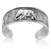 Silver Elephant Toe Ring