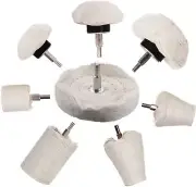 Buffing Wheel for Drill - 8 Pcs Polishing Pad Buffing Wheel Kit White，Wheel S...