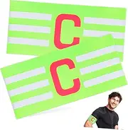 Yardwe 2 Pack Captain Armband Soccer Captain Band Elastic Mark Band for Team Leaders
