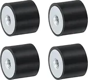 uxcell 4Pcs 30 x 25mm M8 Thread Female Rubber Mounts, Vibration Isolators, Replaces Anti Vibration Pads Flat Silent Block Base Block