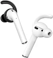 2 Pairs AirPods Anti-Slip Ear Hooks Silicone Accessories Compatible with AirPods 2 & 1 or EarPods Headphones (1Black+1White)