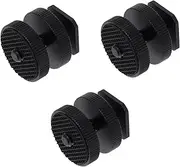 Generic Replacement Hot Shoe Mount Camera Accessory 3 Pack Metal Double Layer 1/4 Screw Adapter Photography Lighting Tripod Holder Flash Mount Easy Install for Camera Microphone Monitor