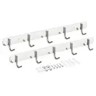 Coat Hook Rack, Stainless Steel Wall Mounted with 5 Hooks Wall Hangers 2Pcs