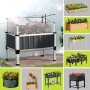 Green Fingers Garden Bed Kit Raised Wooden Planter Box Pot Vegetables Flowers