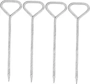 ibasenice 4PCS Heavy Duty Galvanized Tent Stakes Portable Ground Nails for Camping Lightweight Pegs for Tents Tarps Outdoor Events Reliable Support for Weddings and Travel