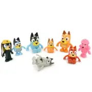 Bluey Bingo Anime Figure Toys 8Pcs/Set Cute PVC Movable Joints Action Figure Mod