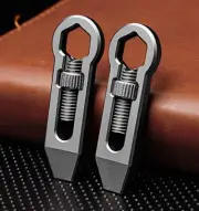 New Titanium Alloy Multi Tools Adjustable Wrench Pocket Pry Bar Crowbar Keychain