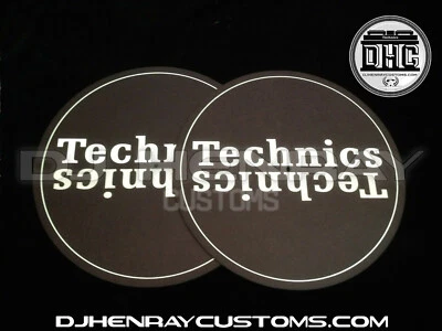 Technics 1200 Black w White Dj Slipmats sl1200's mk5 m3d m5g or any turntable