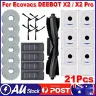 21x Sweeper Kit Ide Brushes Replacement Filters for Ecovacs for DEEBOT X2/X2 Pro