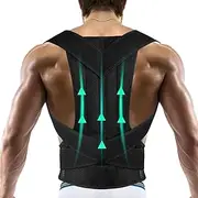 iumLeap Plus Size Posture Corrector XS-4XL for Women and Men, Adjustable Lumbar Back Support, Relieves and Improves Posture of Neck, Hump and Shoulders (Black 3XL)