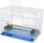 COSMEVIVI Compact Parrot Bird Carrier with Toilet Tray for Lovebirds and Small Animals Easy Maintenance Parakeet Nest Box Cage for Indoor Outdoor Travel