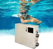55000BTU Mini Swimming Pool Heater Pump for Above-Ground Pools,Electric Water Heater Thermostat SPA Bath Heater Pump，Extend Swim Season