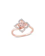 Rina Limor Rose Gold Vermeil 0.79 ct. tw. Gemstone Floral Ring