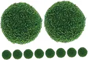 10pcs Miniature Artificial Plant Balls: Round Faux Grass Balls Dollhouse Garden Spheres for DIY Architecture Building Model Railway Train Garden Scenery Landscape Layout S