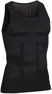 Mens Body Shaper Slimming Shirt Compression Vest Elastic Slim Shapewear