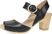 [Dansko] Tamra Peep Toe Sandal for Women - Quality Leathers and a Heel for a Classy, All-Day Look - Cushioned Footbed for All-Day Comfort