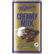 Whittaker's Block Creamy Milk 33% Cocoa 250g