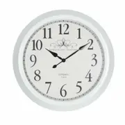 Metal White Kensington Station Wall Clock