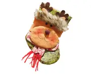 C339 2PCS Christmas Elk Pattern Socks Gift Bag Christmas Tree Pendant Christmas Decoration Fireplace Pendant