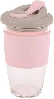 [Oasis] Borosilicate Glass Eco Cup 16Oz/454Ml - Pink