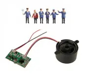 NOCH N Scale Figures On the Platform w/Sound