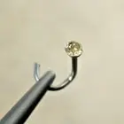 2.10mm 100% NATURAL LIGHT YELLOW DIAMOND NOSE SCREW,CERTIFICATE OF AUTHENTICITY