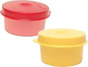 [Tupperware] Smidgets Replacement Condiment Bowls for Bagel Keeper Yellow and Red Set
