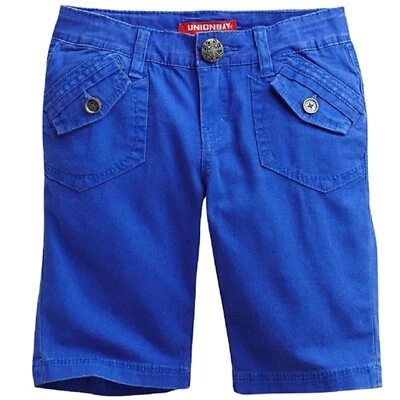 Unionbay Big Girls' Blue Krista Bermuda Shorts - size 8 - NWT
