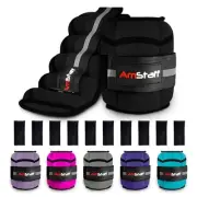 Adjustable Ankle Weights 1 Pair 2 4 6 8 10 Lbs Leg Weight Straps for Black
