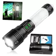 Flashlights High Lumens Rechargeable-100,000LM Super Bright Tactical LED Black