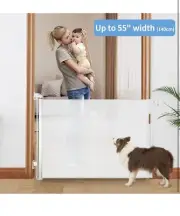Veraste Retractable Baby Gate,Mesh Baby Gate or Mesh Dog Gate,33" Tall