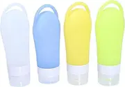 ARTSEWPLY 4PCS Multi Purpose Empty Silicone Travel Bottles Leakproof Emulsion Containers for Toiletries for Lotion Shampoo and Sunscreen for Travel and Storage