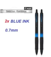 Pilot G2 Retractable Gel Pen Special Edition 0.7mm Fine - 2x BLUE INK
