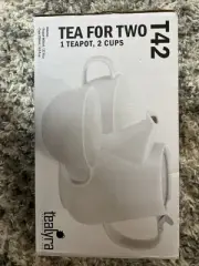 Tealyra - T42 Tea for Two Set - White Porcelain Teapot 27 fl.oz - Two Cups 8....