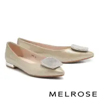 在飛比找momo購物網優惠-【MELROSE】美樂斯 璀璨時髦晶鑽方釦羊麂皮尖頭低跟鞋(